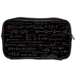 Black Background With Text Overlay Digital Art Mathematics Toiletries Bag (One Side) Front