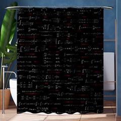 Black Background With Text Overlay Digital Art Mathematics Shower Curtain 60  X 72  (medium) 