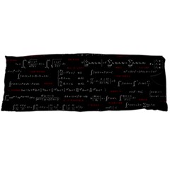 Black Background With Text Overlay Digital Art Mathematics Body Pillow Case (dakimakura) by Jancukart