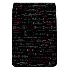 Black Background With Text Overlay Digital Art Mathematics Removable Flap Cover (l) by Jancukart