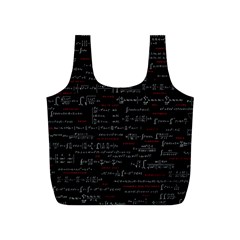 Black Background With Text Overlay Digital Art Mathematics Full Print Recycle Bag (s) by Jancukart