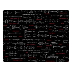 Black Background With Text Overlay Digital Art Mathematics Premium Plush Fleece Blanket (large) by Jancukart