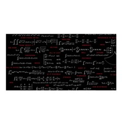 Black Background With Text Overlay Digital Art Mathematics Satin Shawl 45  X 80 