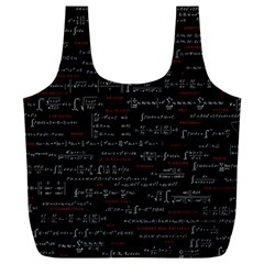 Black Background With Text Overlay Digital Art Mathematics Full Print Recycle Bag (xxxl) by Jancukart