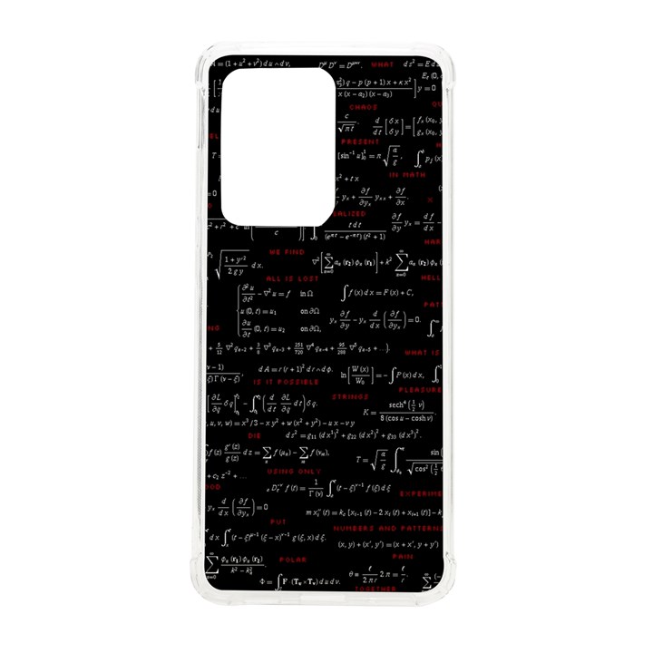 Black Background With Text Overlay Digital Art Mathematics Samsung Galaxy S20 Ultra 6.9 Inch TPU UV Case