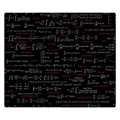 Black Background With Text Overlay Digital Art Mathematics One Side Premium Plush Fleece Blanket (small) by Jancukart