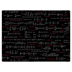 Black Background With Text Overlay Digital Art Mathematics One Side Premium Plush Fleece Blanket (extra Small) by Jancukart