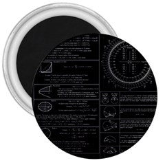 Black Background With Text Overlay Mathematics Trigonometry 3  Magnets