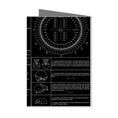 Black Background With Text Overlay Mathematics Trigonometry Mini Greeting Cards (pkg Of 8)