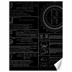 Black Background With Text Overlay Mathematics Trigonometry Canvas 12  X 16  by Jancukart