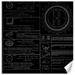 Black Background With Text Overlay Mathematics Trigonometry Canvas 16  X 16  by Jancukart