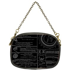 Black Background With Text Overlay Mathematics Trigonometry Chain Purse (one Side) by Jancukart