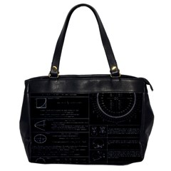 Black Background With Text Overlay Mathematics Trigonometry Oversize Office Handbag