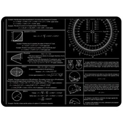 Black Background With Text Overlay Mathematics Trigonometry One Side Fleece Blanket (large)