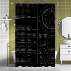 Black Background With Text Overlay Mathematics Trigonometry Shower Curtain 48  X 72  (small) 