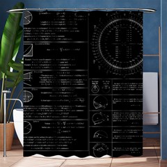 Black Background With Text Overlay Mathematics Trigonometry Shower Curtain 60  X 72  (medium) 