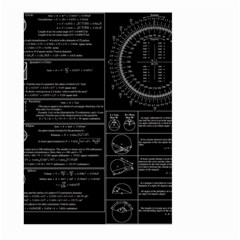 Black Background With Text Overlay Mathematics Trigonometry Large Garden Flag (two Sides)