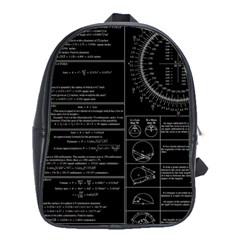 Black Background With Text Overlay Mathematics Trigonometry School Bag (xl)