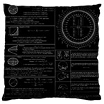 Black Background With Text Overlay Mathematics Trigonometry Standard Premium Plush Fleece Cushion Case (One Side) Front