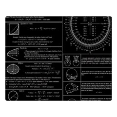 Black Background With Text Overlay Mathematics Trigonometry Premium Plush Fleece Blanket (large) by Jancukart