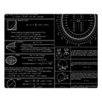 Black Background With Text Overlay Mathematics Trigonometry Premium Plush Fleece Blanket (Large) 80 x60  Blanket Front