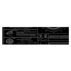 Black Background With Text Overlay Mathematics Trigonometry Oblong Satin Scarf (16  X 60 )