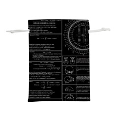 Black Background With Text Overlay Mathematics Trigonometry Lightweight Drawstring Pouch (l) by Jancukart