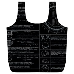 Black Background With Text Overlay Mathematics Trigonometry Full Print Recycle Bag (xxxl)