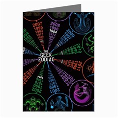 Zodiac Geek Greeting Cards (pkg Of 8) by Jancukart