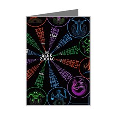 Zodiac Geek Mini Greeting Card by Jancukart