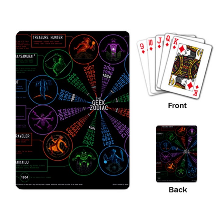 Zodiac Geek Playing Cards Single Design (Rectangle)