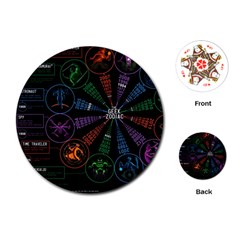 Zodiac Geek Playing Cards Single Design (round) by Jancukart