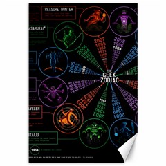 Zodiac Geek Canvas 12  X 18 