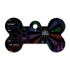 Zodiac Geek Dog Tag Bone (two Sides)