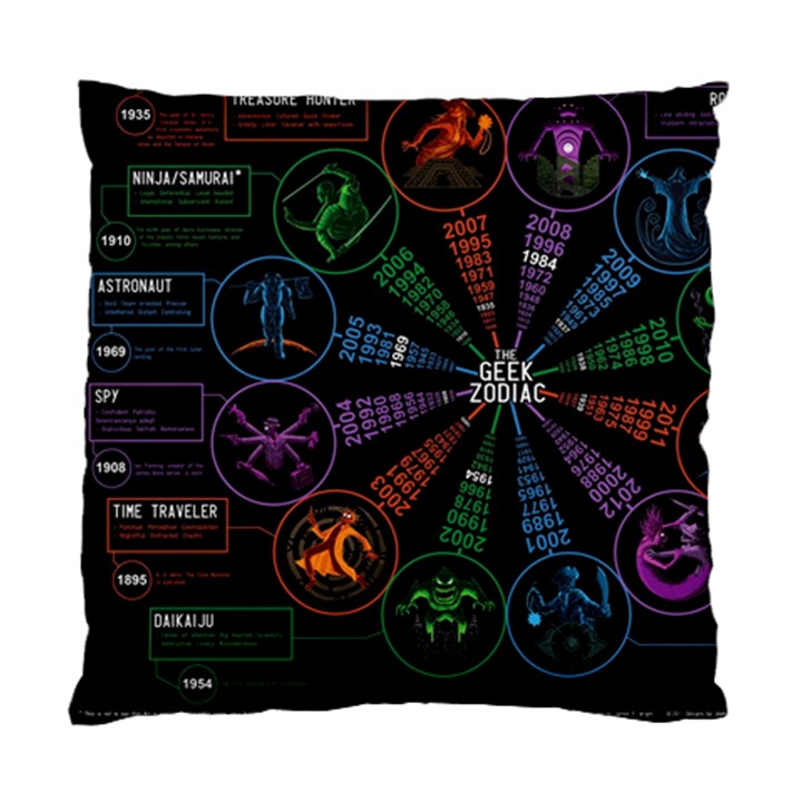 Zodiac Geek Standard Cushion Case (One Side)