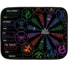 Zodiac Geek One Side Fleece Blanket (mini) by Jancukart