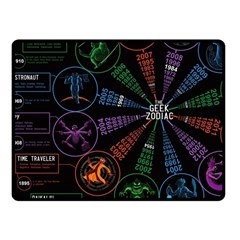 Zodiac Geek One Side Fleece Blanket (small) by Jancukart