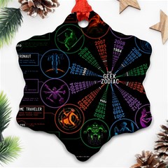 Zodiac Geek Snowflake Ornament (two Sides)