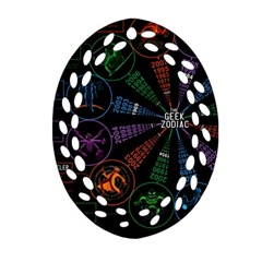 Zodiac Geek Ornament (oval Filigree)