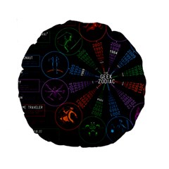 Zodiac Geek Standard 15  Premium Round Cushions