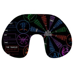 Zodiac Geek Travel Neck Pillow by Jancukart