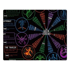 Zodiac Geek Premium Plush Fleece Blanket (large) by Jancukart