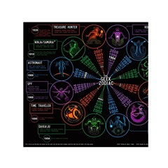 Zodiac Geek Square Satin Scarf (30  X 30 )