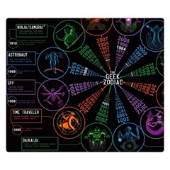 Zodiac Geek One Side Premium Plush Fleece Blanket (small)