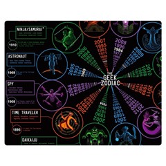 Zodiac Geek One Side Premium Plush Fleece Blanket (medium) by Jancukart