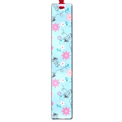 Pink And Blue Floral Wallpaper Large Book Marks