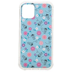 Pink And Blue Floral Wallpaper Iphone 12 Mini Tpu Uv Print Case	