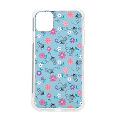 Pink And Blue Floral Wallpaper Iphone 11 Tpu Uv Print Case