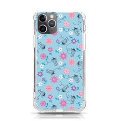 Pink And Blue Floral Wallpaper Iphone 11 Pro 5 8 Inch Tpu Uv Print Case