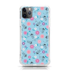 Pink And Blue Floral Wallpaper Iphone 11 Pro Max 6 5 Inch Tpu Uv Print Case